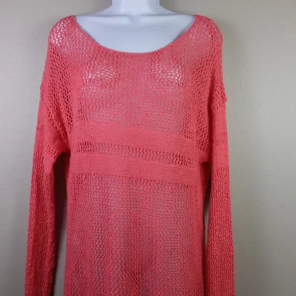 American Eagle Pink Knit Top Cover Up Size XL - Picture 3 of 8